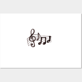 Watercolor Music Notes Posters and Art